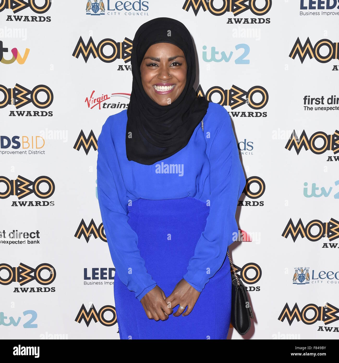 Mobo Awards 2015 - Ankünfte mit: Nadiya Hussain wo: Leeds, Vereinigtes Königreich bei: 4. November 2015 Stockfoto