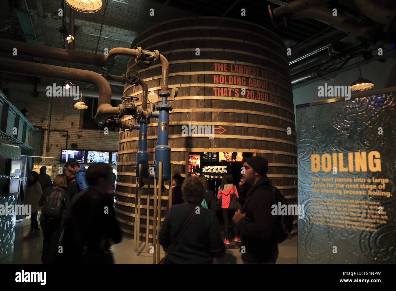 Innenansicht des Guinness Storehouse, das Museum of Guinness Bier in Dublin Irland Stockfoto
