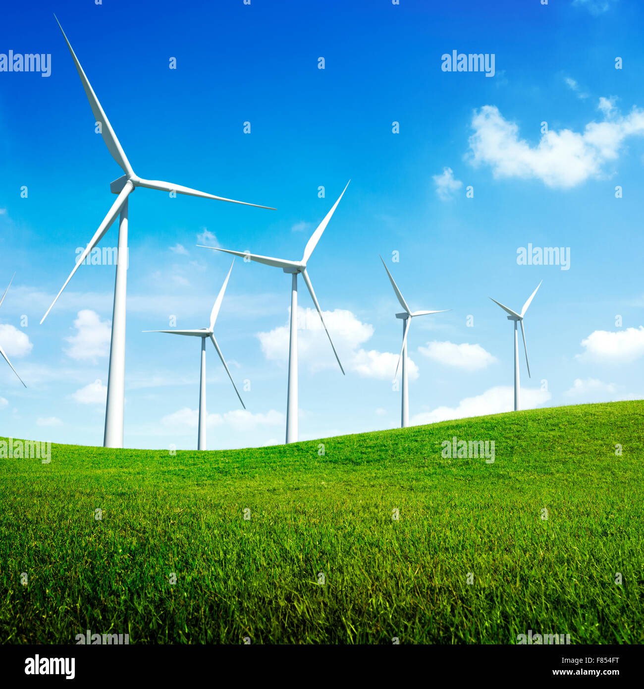 Turbine-Ökostrom-Strom-Technologie-Konzept Stockfoto