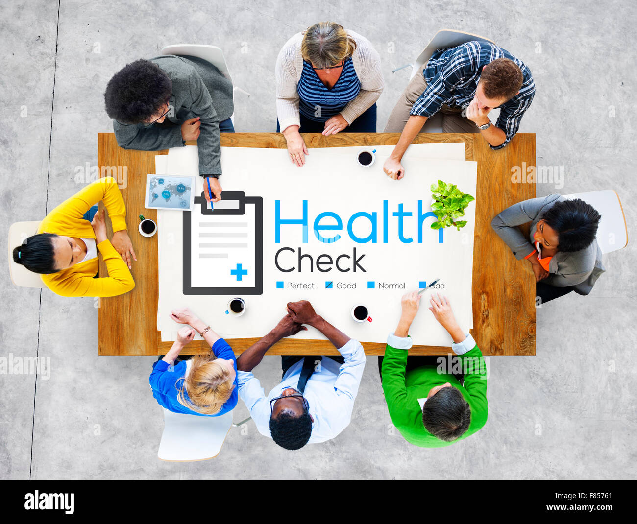 Health Check Diagnose Erkrankung Analyse-Konzept Stockfoto