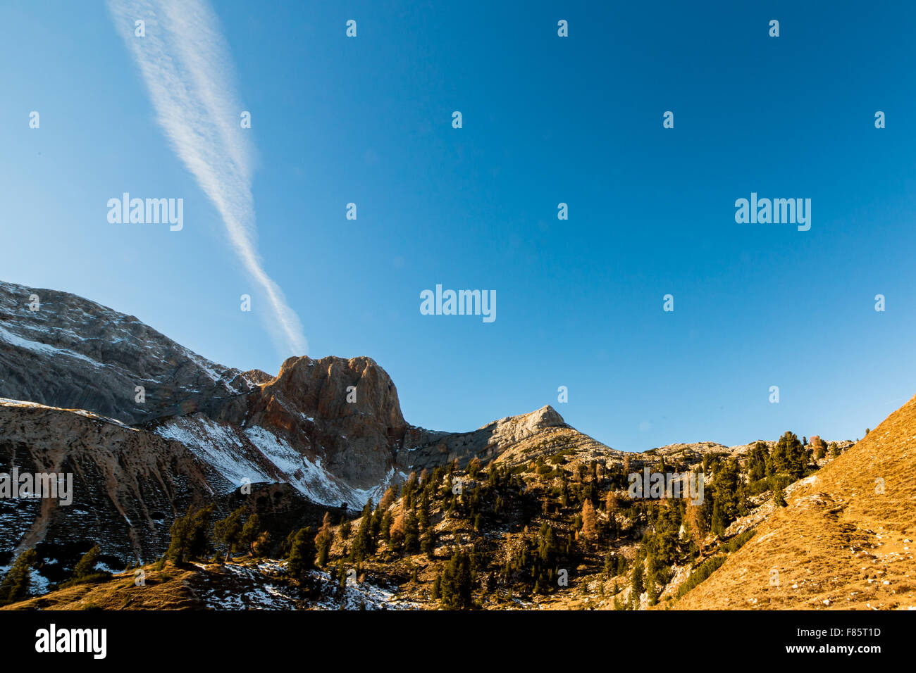 In den italienischen Alpen ist ab Herbst erhältlich Stockfoto