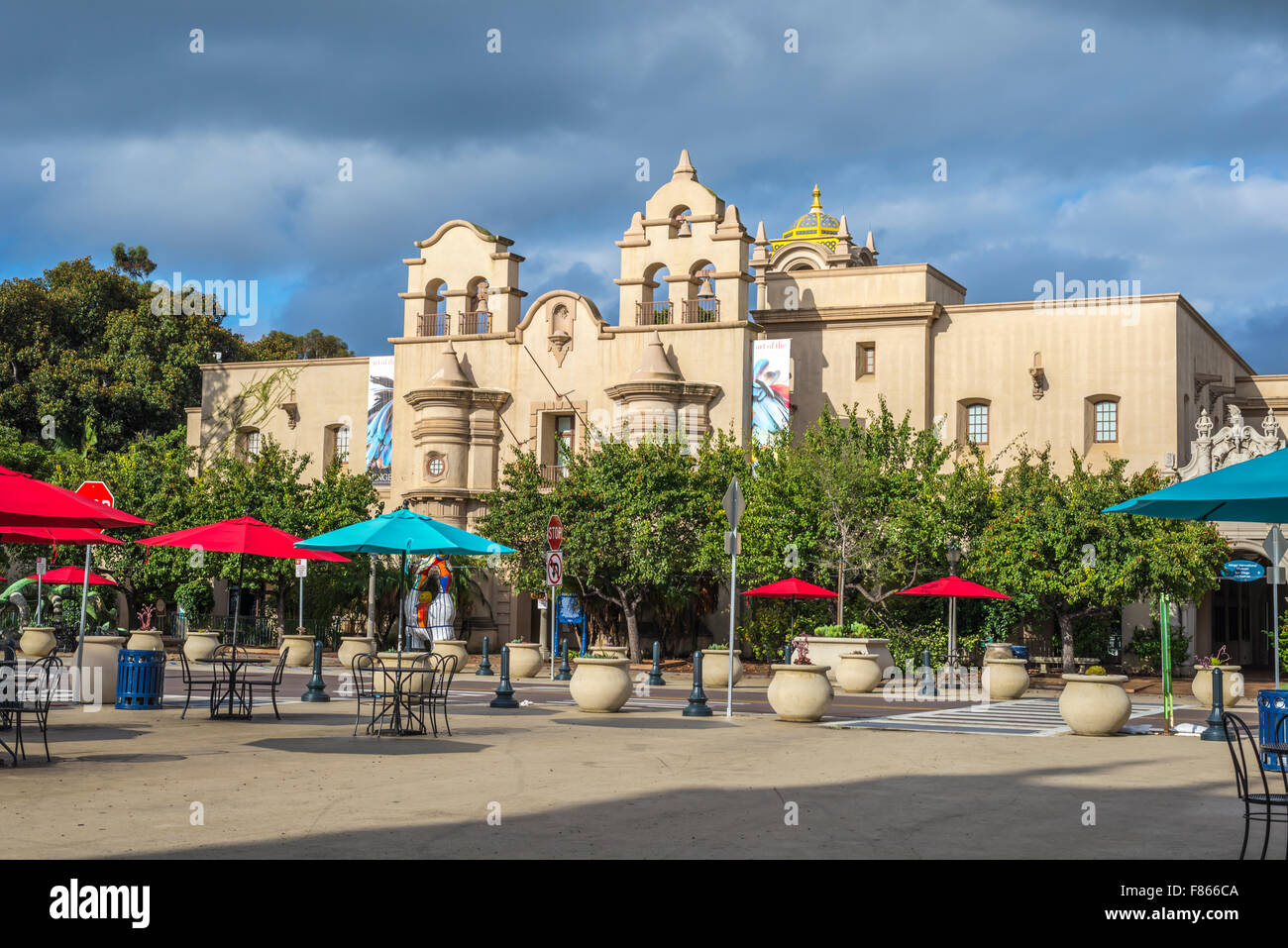 Haus mit Charme Gebäude im Balboa Park. San Diego, Kalifornien, USA. Stockfoto