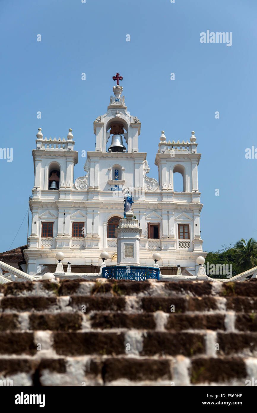 Kirche unserer lieben Frau der Unbefleckten Empfängnis in Panaji, Goa, Indien Stockfoto