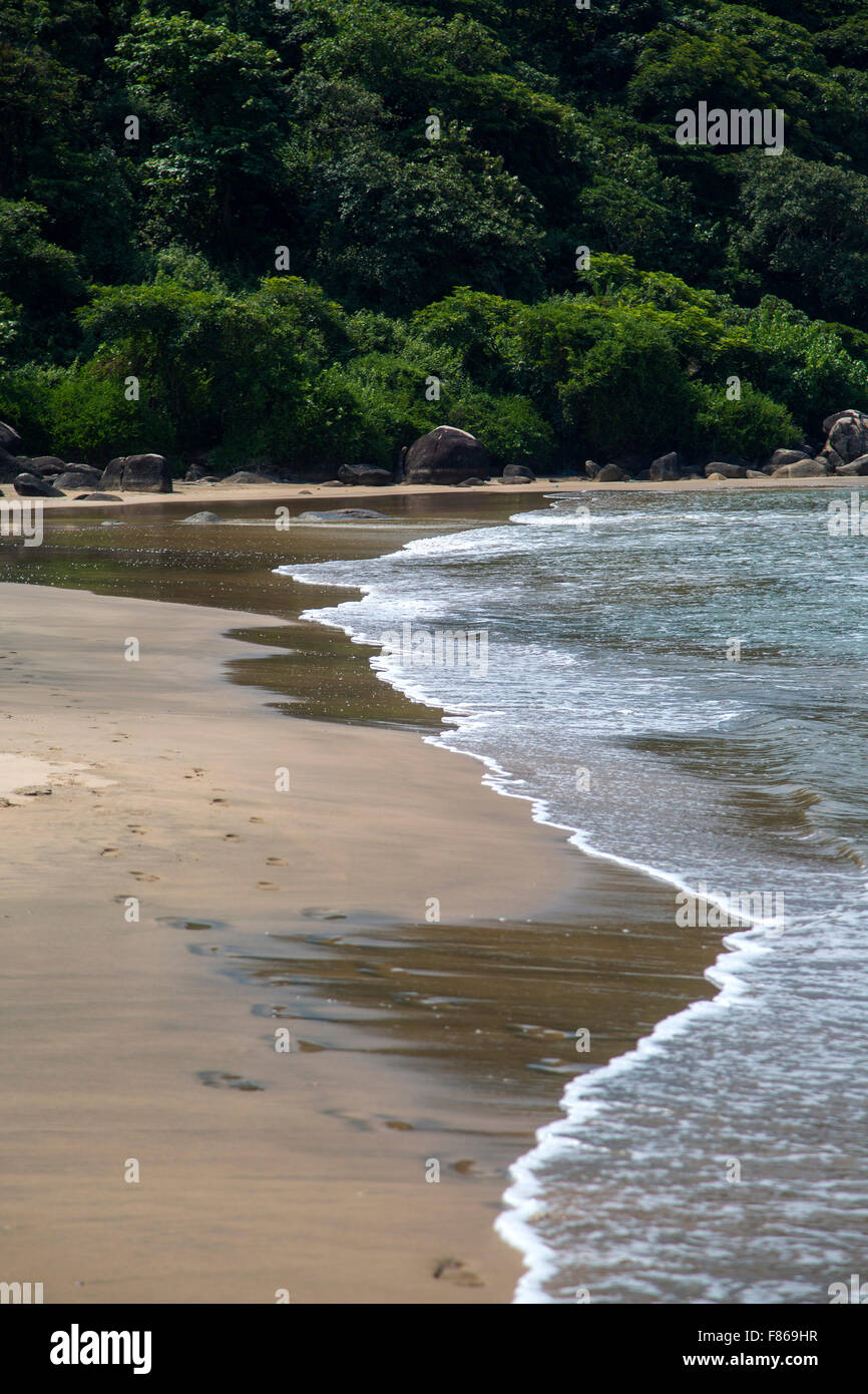 Strand in Anjuna, Goa, Indien Stockfoto