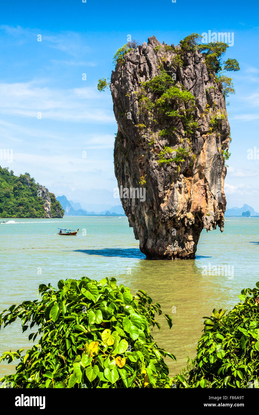 James Bond Insel auf Bucht von Phang Nga, Thailand Stockfoto