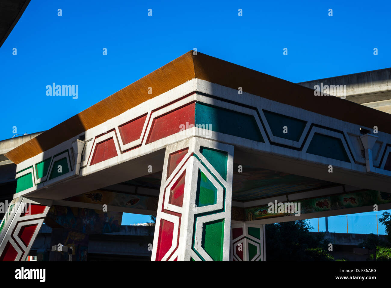 Chicano Park, urban, Barrio Logan. San Diego, California, Vereinigte Staaten von Amerika. Stockfoto