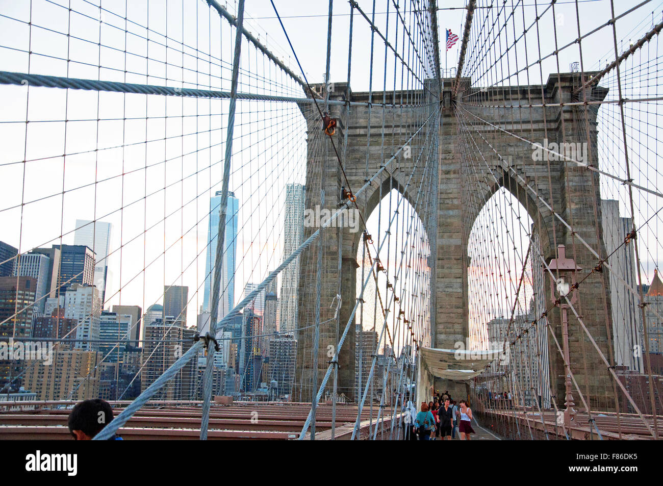 Brooklyn Brücke in New York City Stockfoto