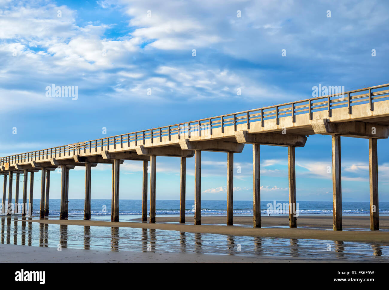 Scripps-Pier, Strand, Küste. La Jolla, Kalifornien, USA. Stockfoto