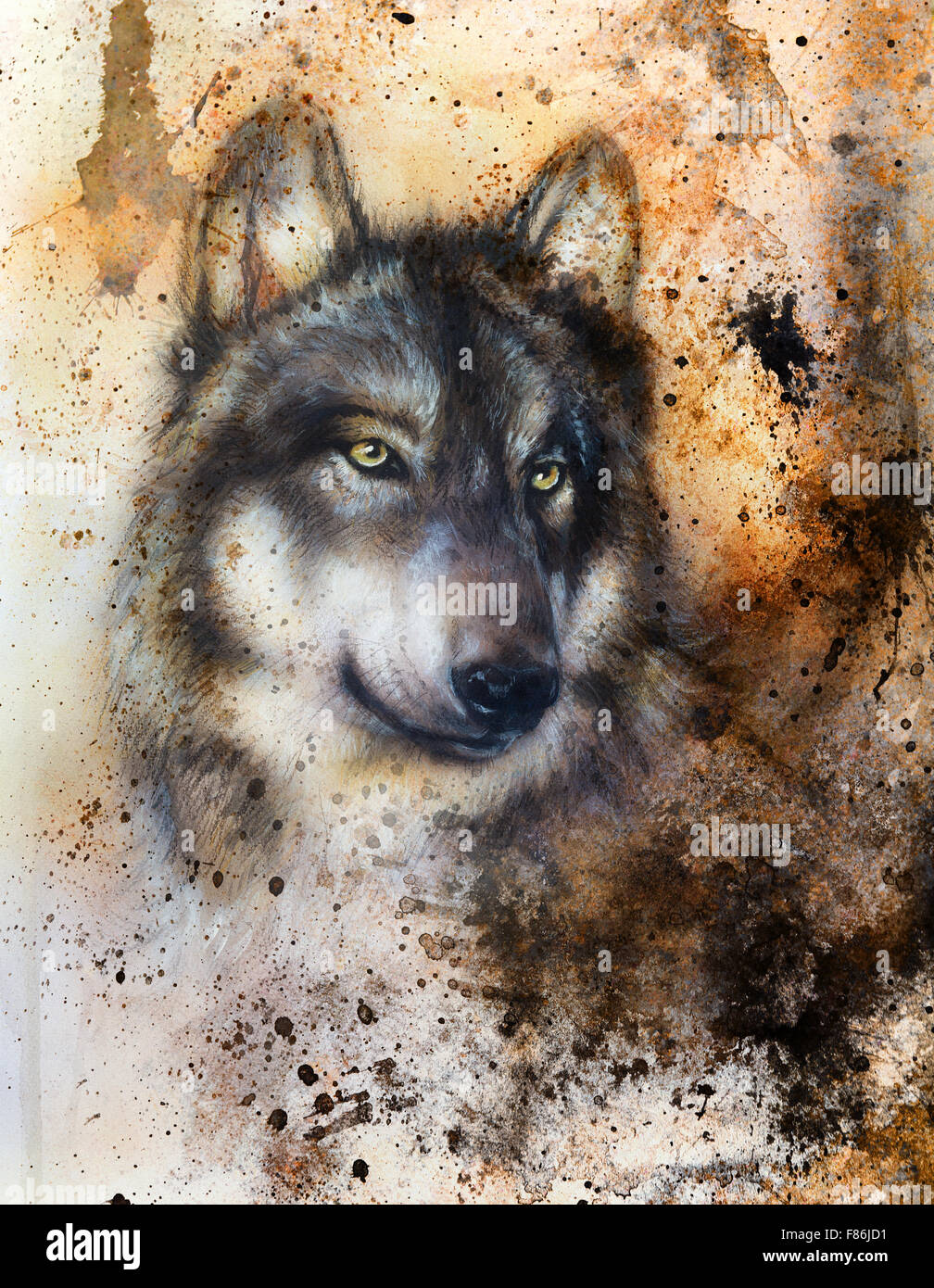Ein Haustier Hund Oder Wolf Tier Stehend Auf Hinterbeinen In Einer Heraldischen Wappen Grassierenden Pose Stockfotografie Alamy