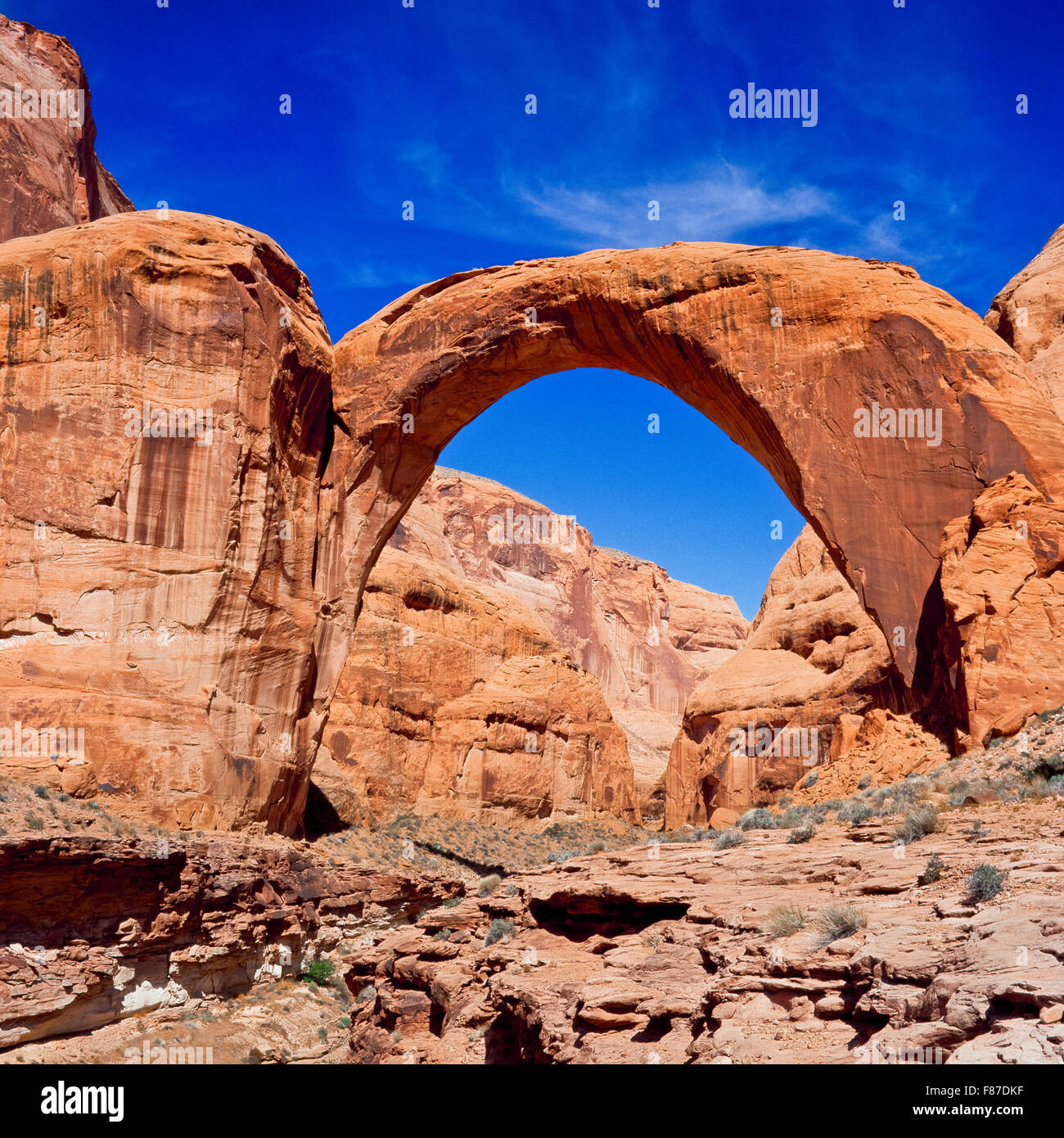 Regenbogenbrücke in Rainbow Bridge National Monument in utah Stockfoto