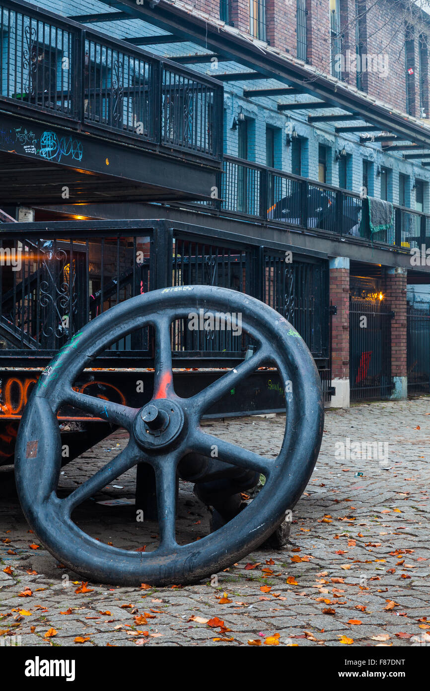 Kleine Apartments in einer Gasse Der gastown Bezirk in Vancouver Stockfoto