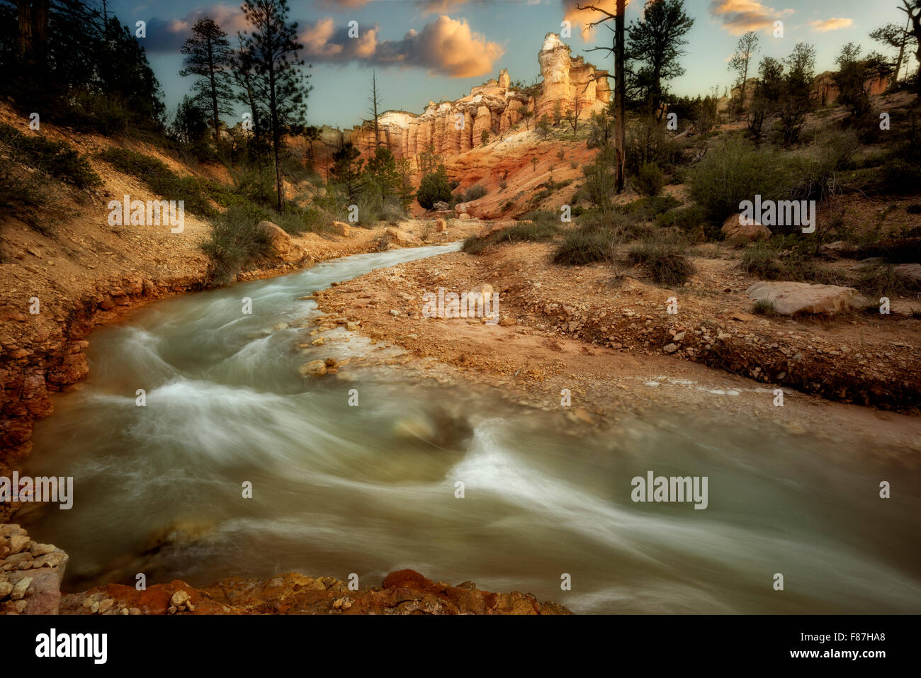 Felsformationen und Tropic Graben. Zion Nationalpark, Utah Stockfoto