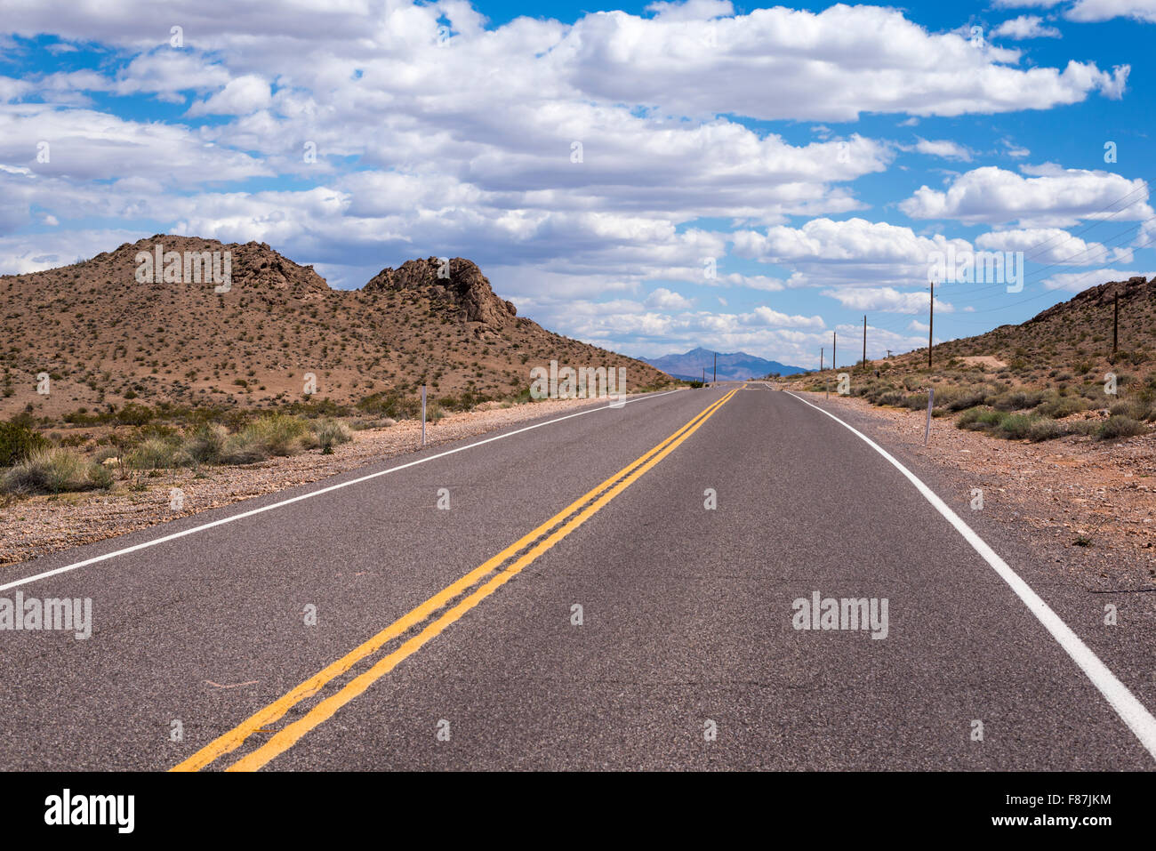 Nevada State Route 169. Nevada, United States. Stockfoto