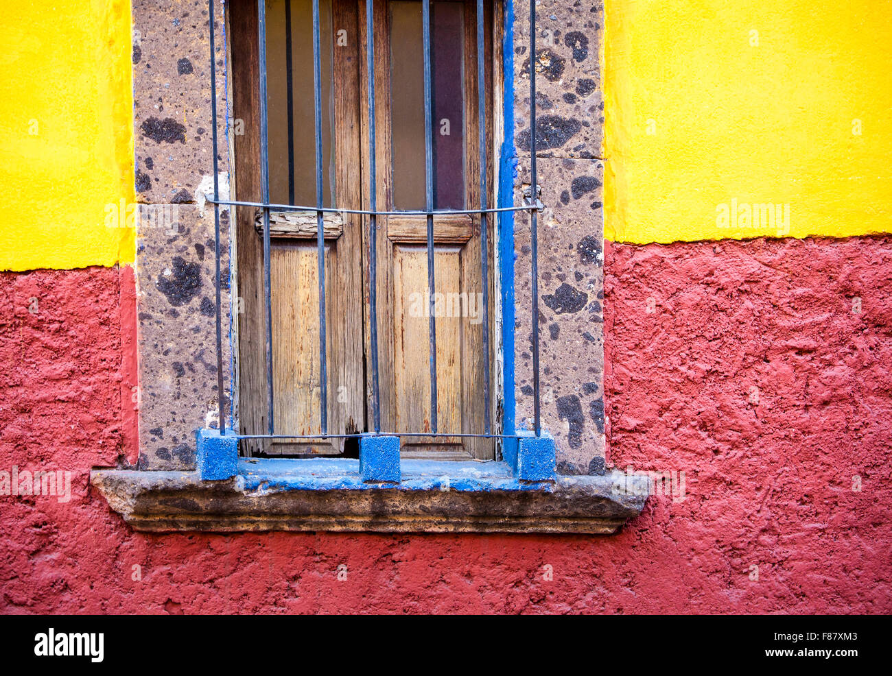 Grundfarben in San Miguel de Allende, Mexiko. Stockfoto