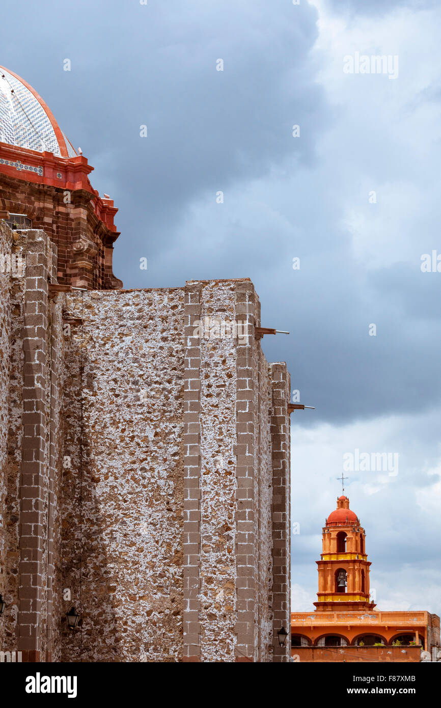 San Agustin Kirchturm in San Miguel de Allende, Mexiko. Stockfoto
