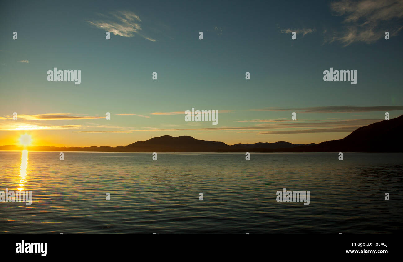 Sonnenaufgang symbolisiert Neubeginn Stockfoto