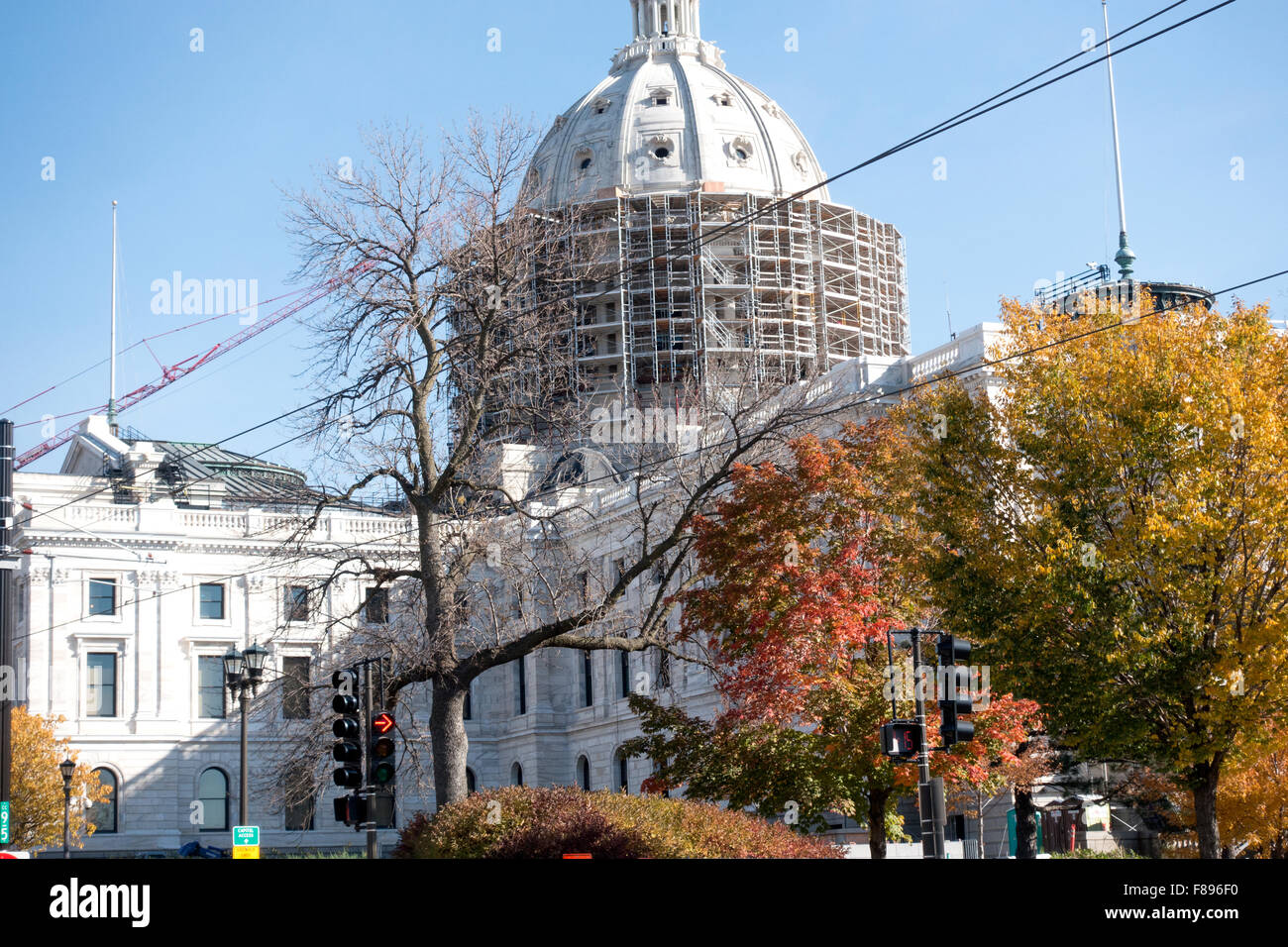 Minnesota State Capitol Dome im Bau. St Paul Minnesota MN USA Stockfoto