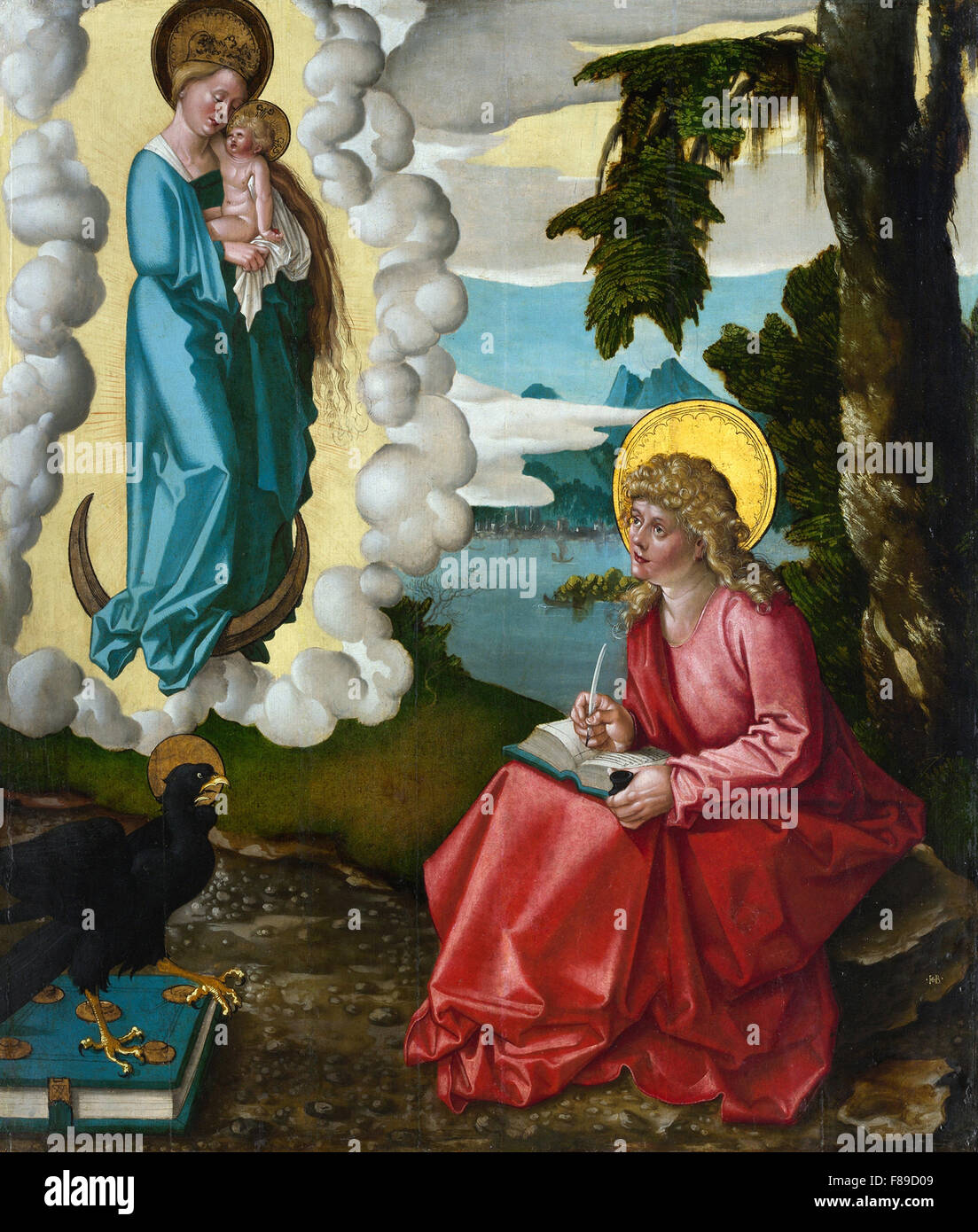 Hans Baldung Grien Johannes auf Patmos Stockfotografie Alamy
