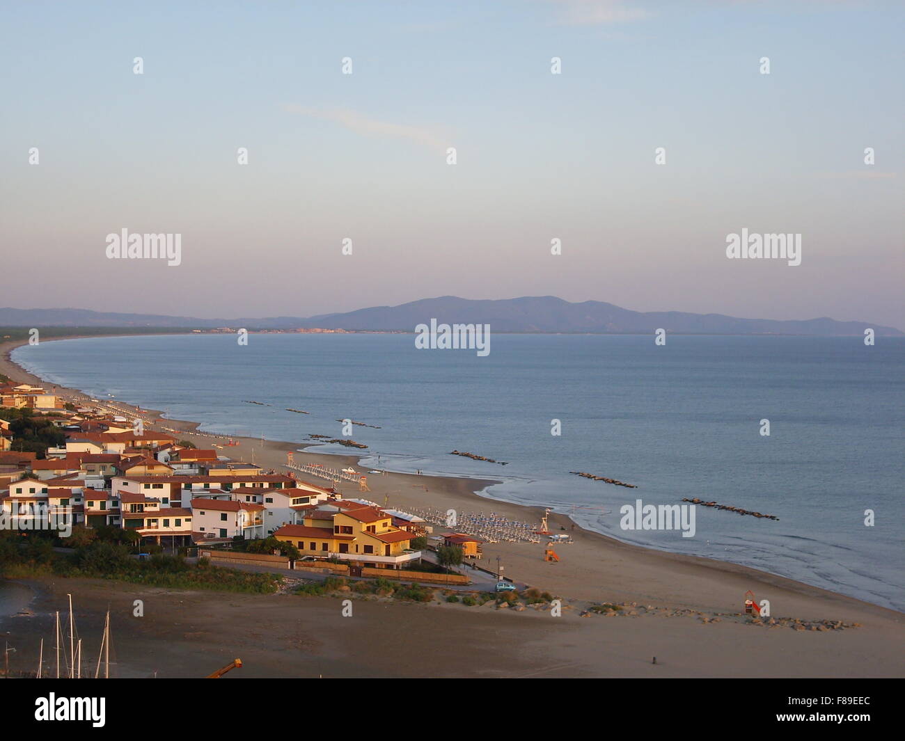 Landschaftsansicht der Argentario Küste in der Toskana, Italien Stockfoto