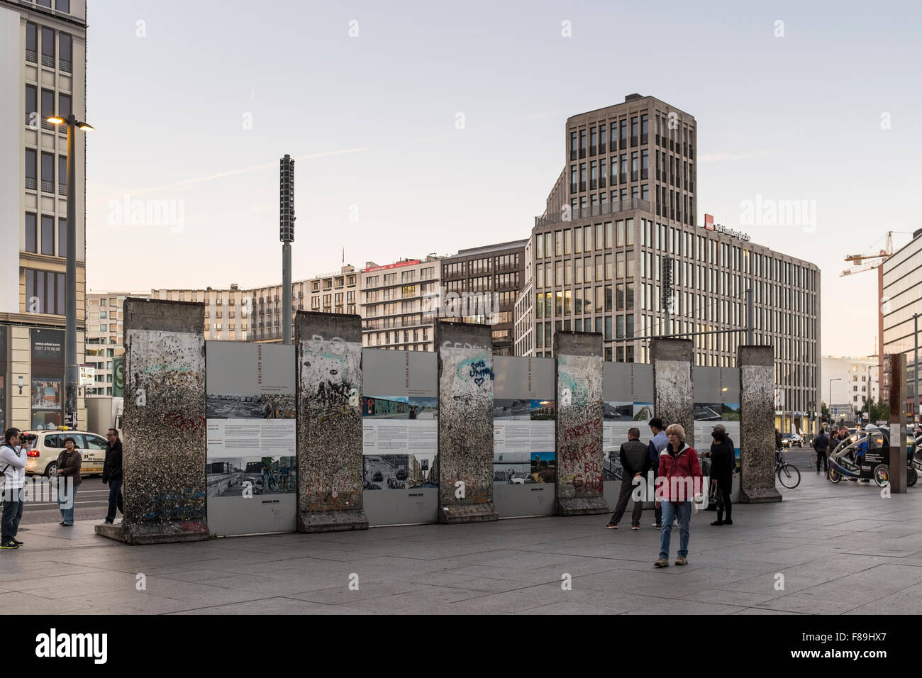 Reste der Berliner Mauer am Potsdamer Platz, Berlin, Deutschland Stockfoto