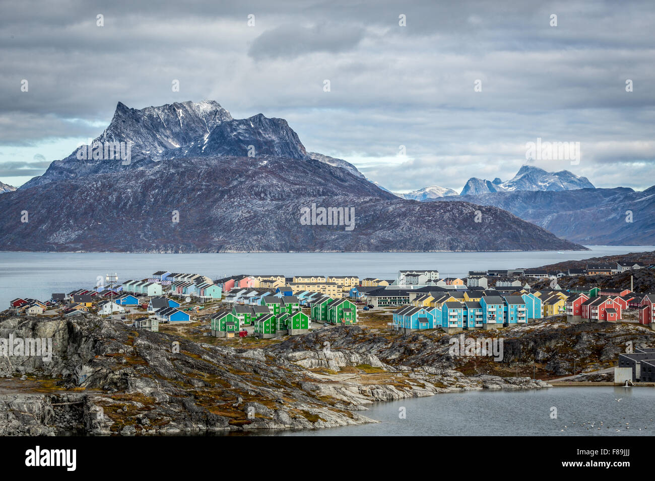 Landschaft von Nuuk, Grönland Oktober 2015 Stockfoto