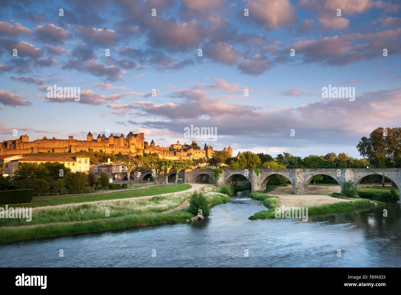 Alten zitieren Carcassonne-Languedoc-Frankreich Stockfoto