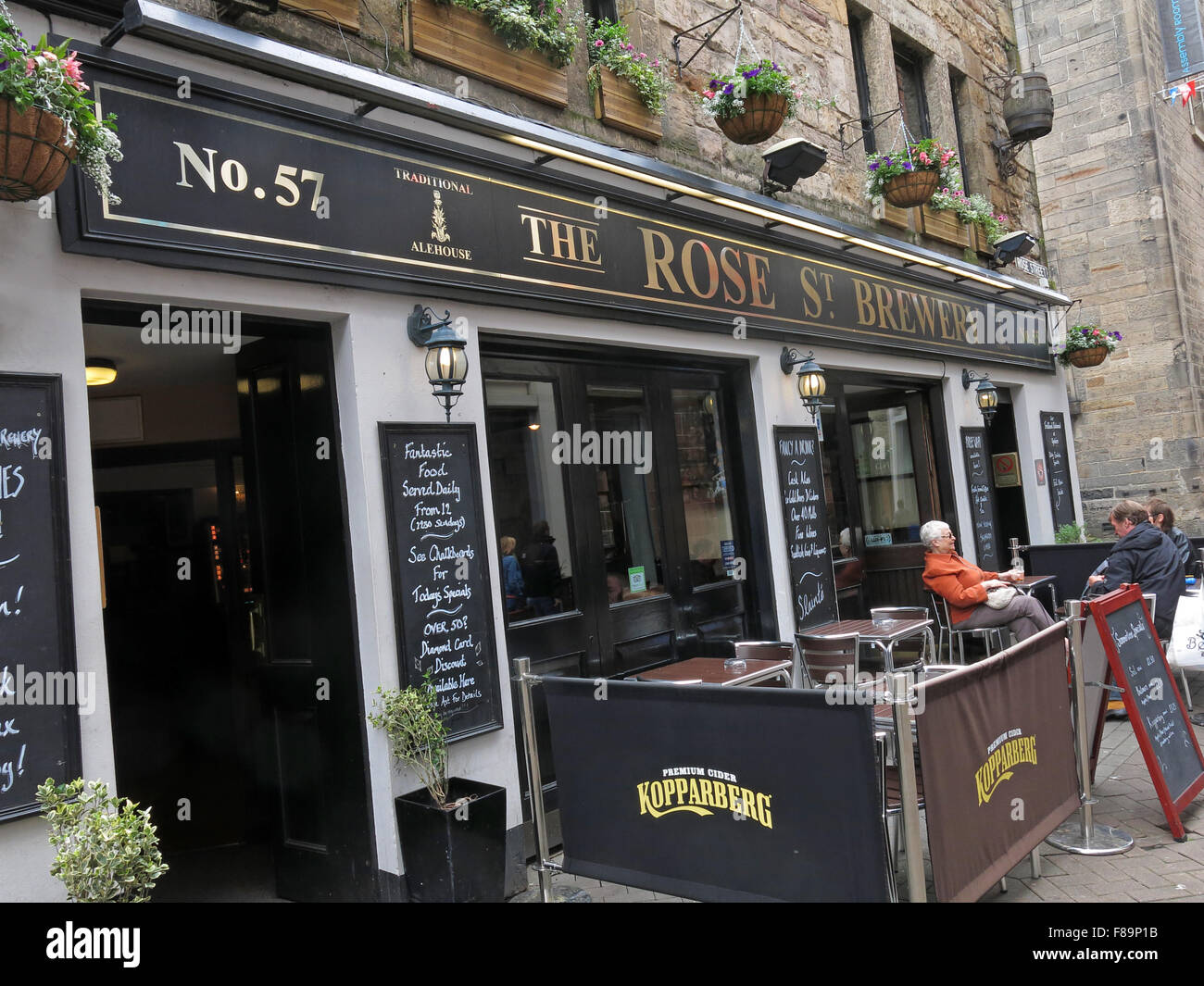 Rose St Brewery No. 57, Pub Rose St, Edinburgh City Centre, Schottland, Großbritannien Stockfoto