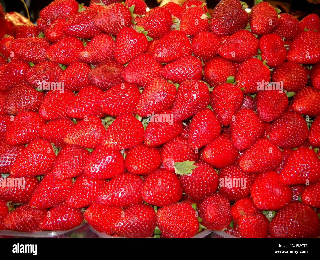 Erdbeeren-Hintergrund Stockfoto