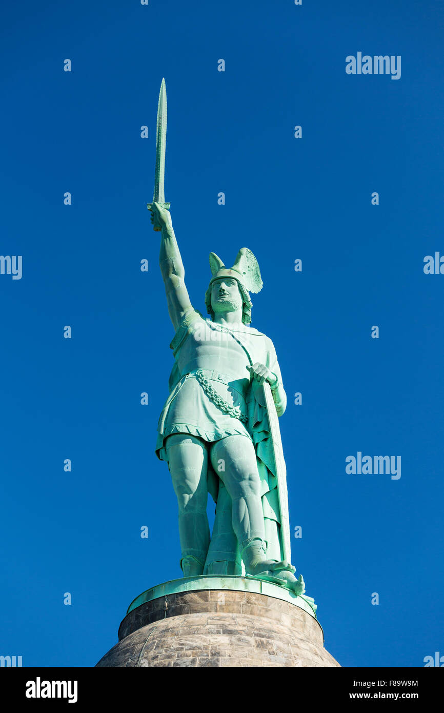 Das berühmte Hermannsdenkmal im Teutoburger Wald bei Detmold, Deutschland Stockfoto