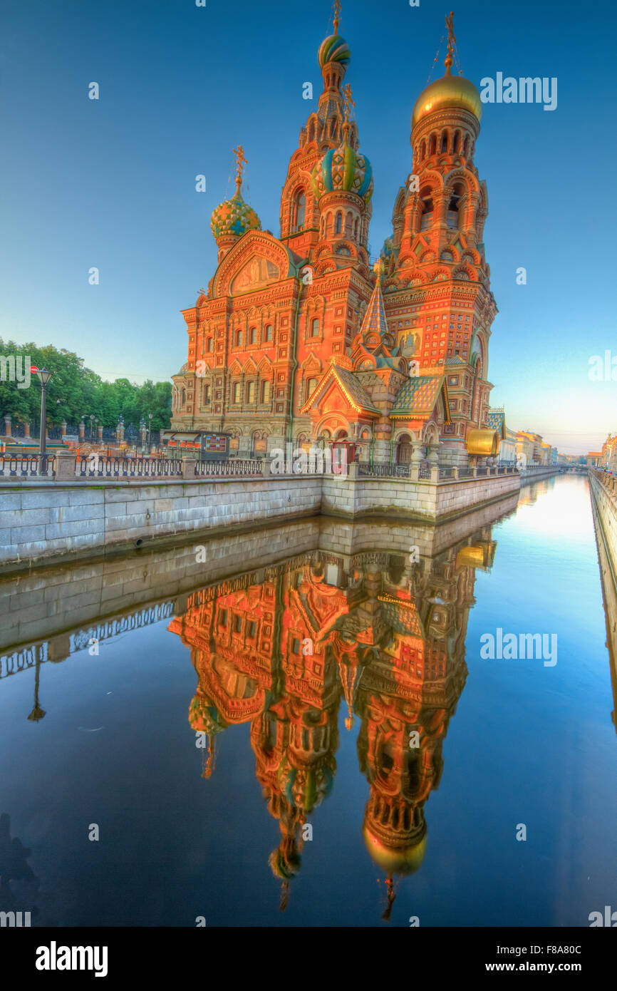 Kirche des Standortes Auferstehungskirche, St. Petersburg, Russische Föderation von Muder von Alexander II. im Jahre 1881 Stockfoto