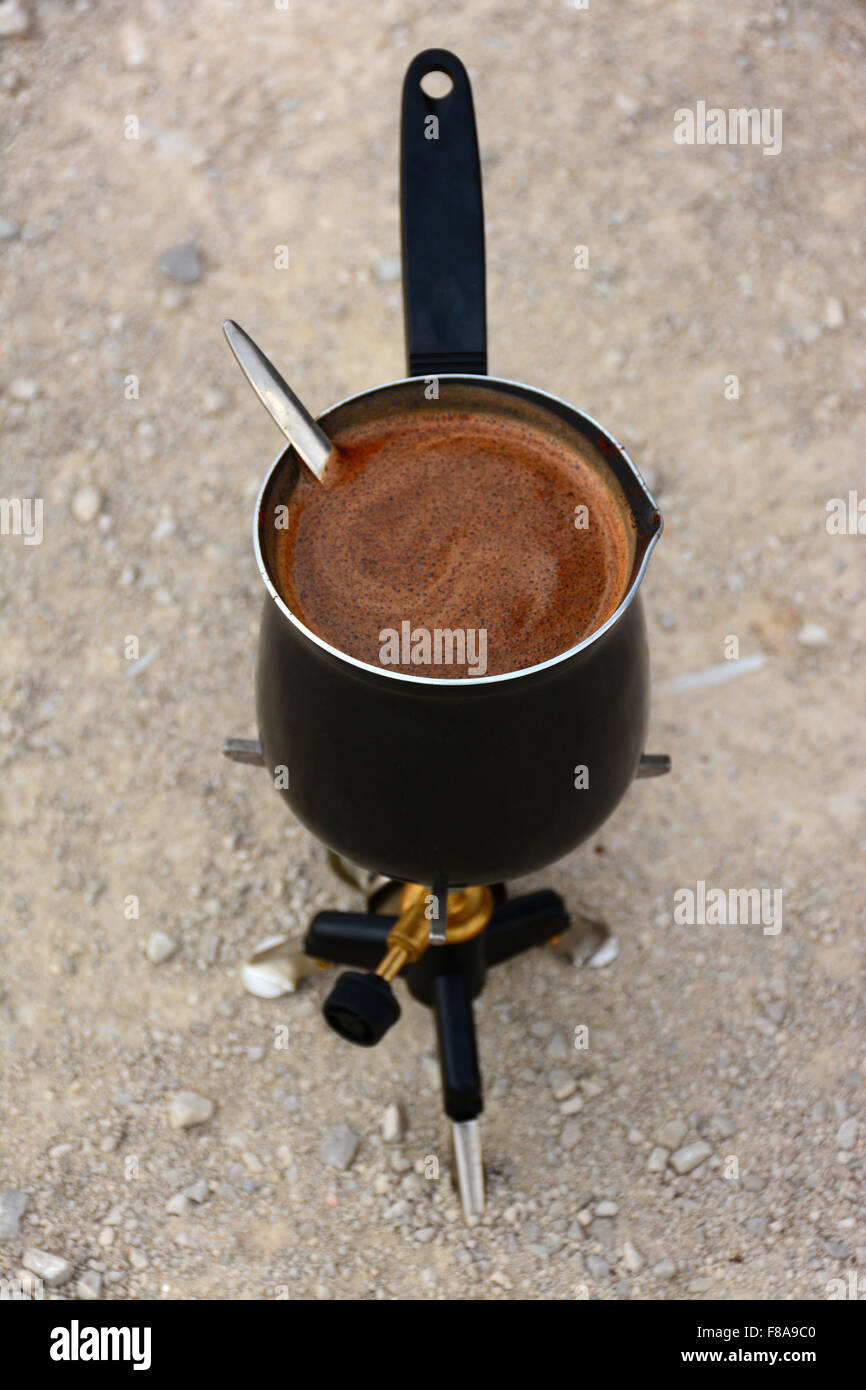 Kaffee im Feld Stockfoto