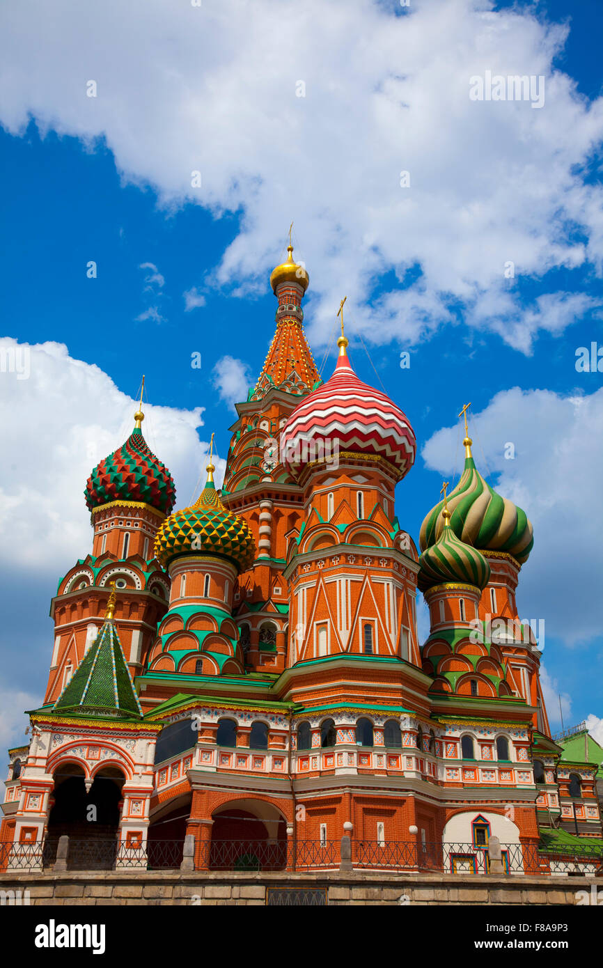 Basilius Kathedrale. Roter Platz, Moskau, Russland Föderation erbaut 1554-61 Stockfoto