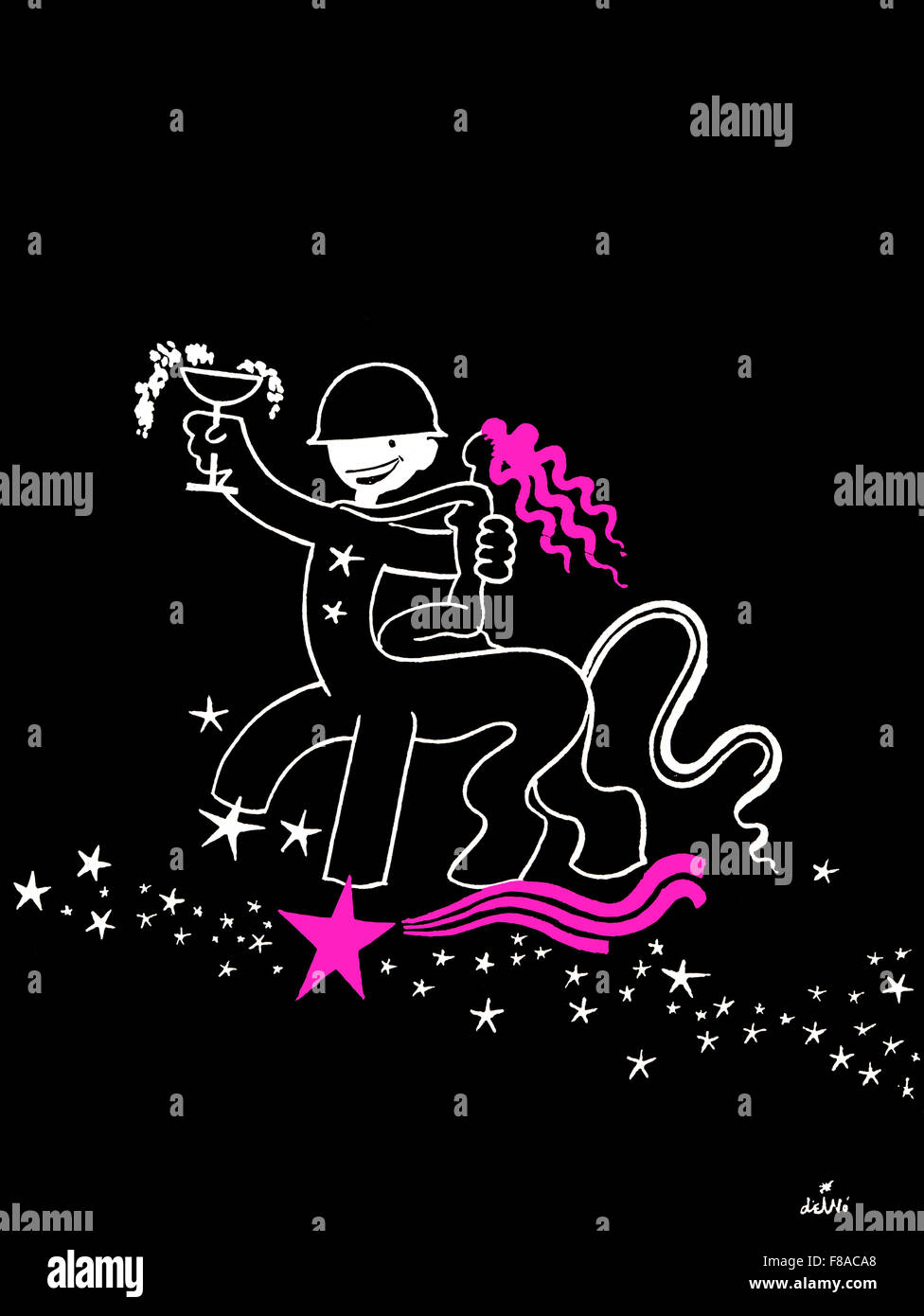 1945-Zweiter Weltkrieg-Informations-Broschüre mit dieser Grafik ausgegeben, um die Alliierten in Paris, Frankreich Stockfoto