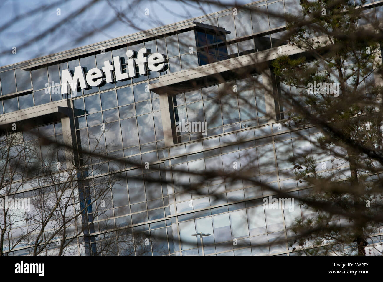 Ein Logo Zeichen außerhalb einer Einrichtung von MetLife, Inc., in Cary, North Carolina am 29. November 2015 besetzt. Stockfoto