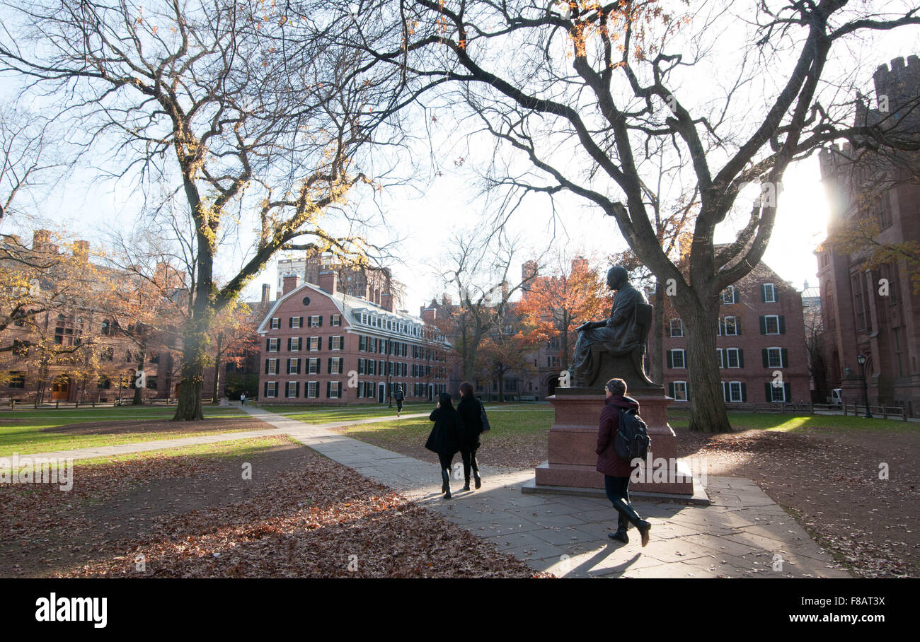 Yale University Campus, New Haven, Connecticut, USA, im Herbst Stockfoto
