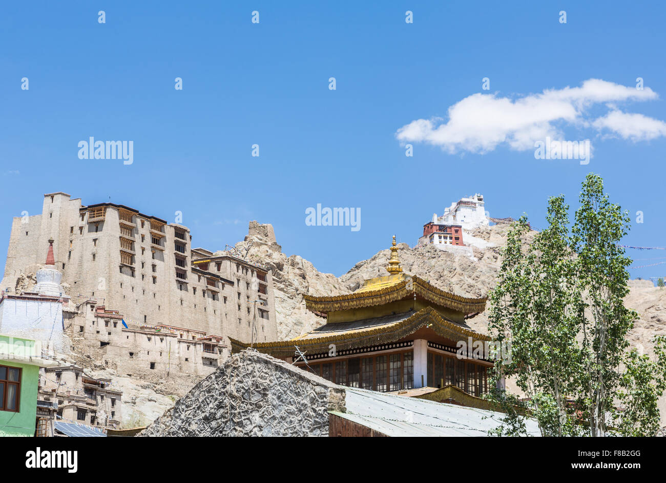Leh Palace in Ladakh, Indien Bihar & Staat. Stockfoto