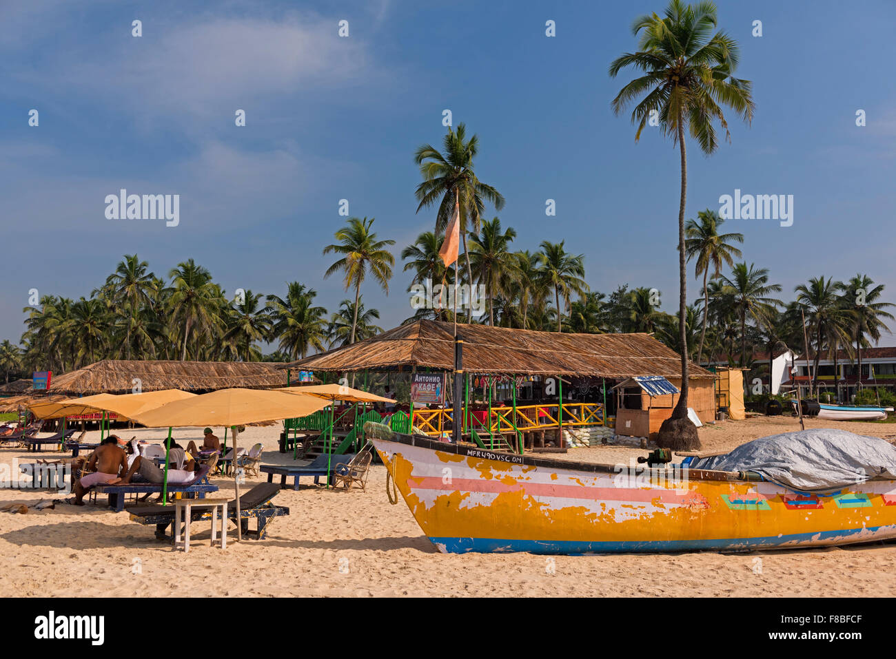 Colva Beach Goa Indien Stockfoto