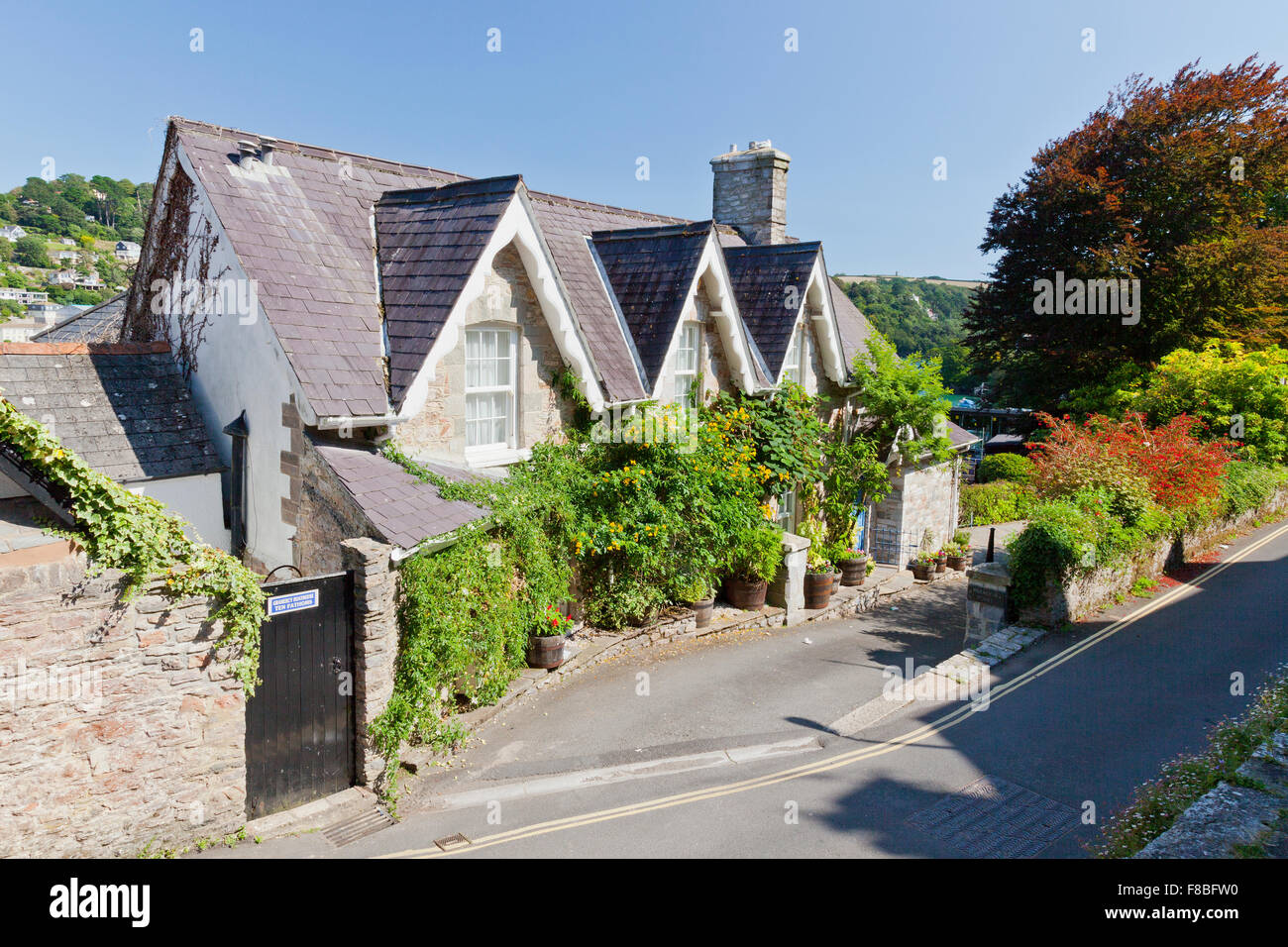 Ein Ferienhaus in höheren Stadt, Dartmouth, Devon, England, UK Stockfoto