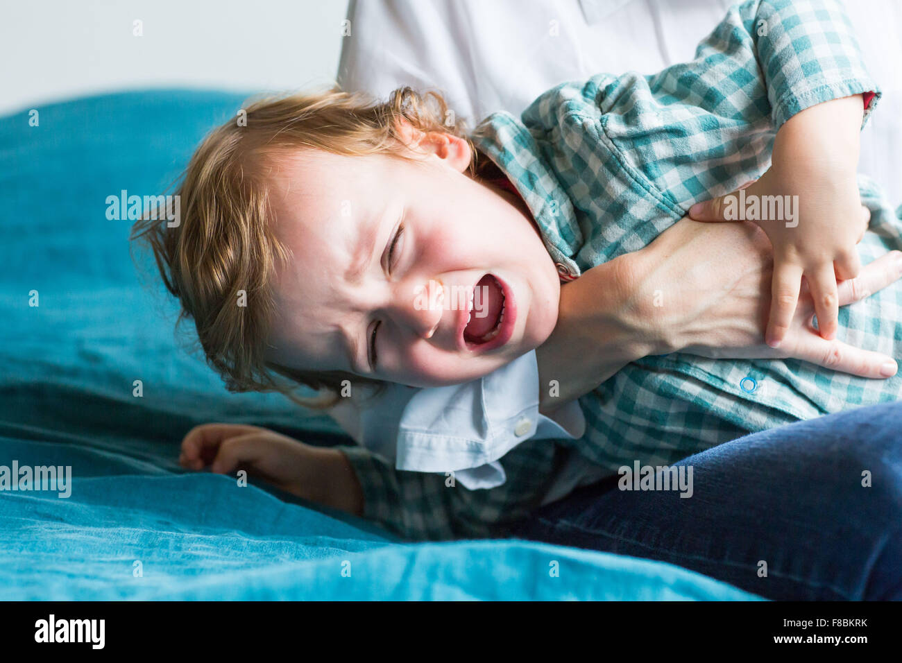 2 jähriger Junge. Stockfoto