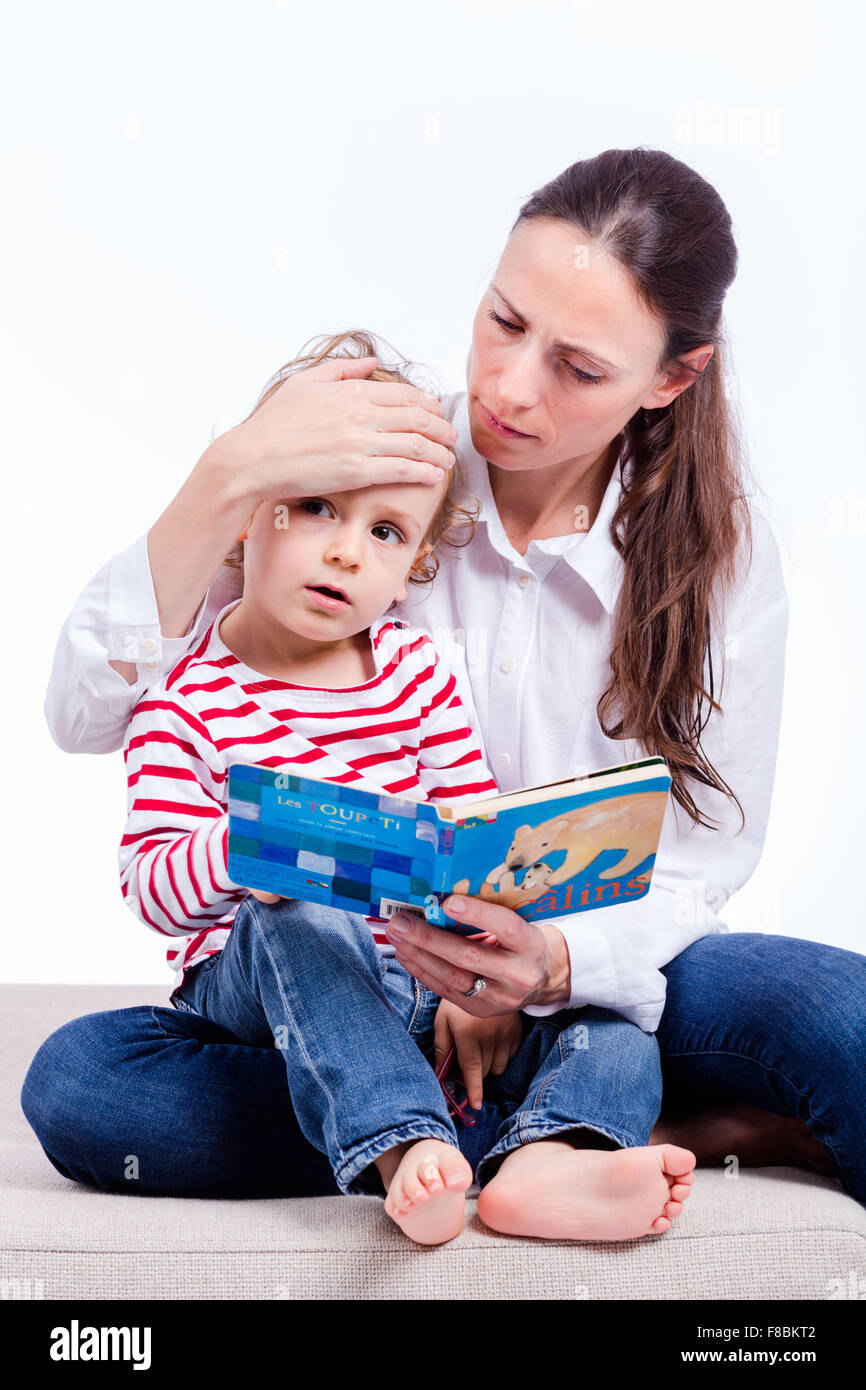 2 jähriger Junge. Stockfoto