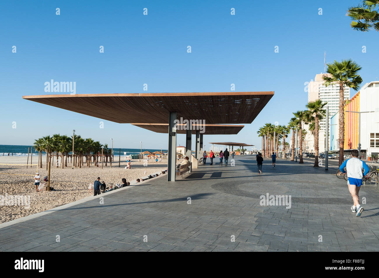 Israel, Tel Aviv, Promenade - tayelet Stockfoto