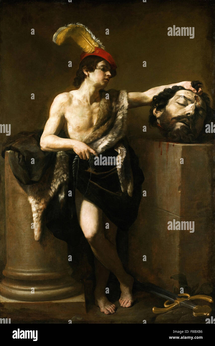 Guido Reni - David mit dem Kopf von Goliath Stockfoto