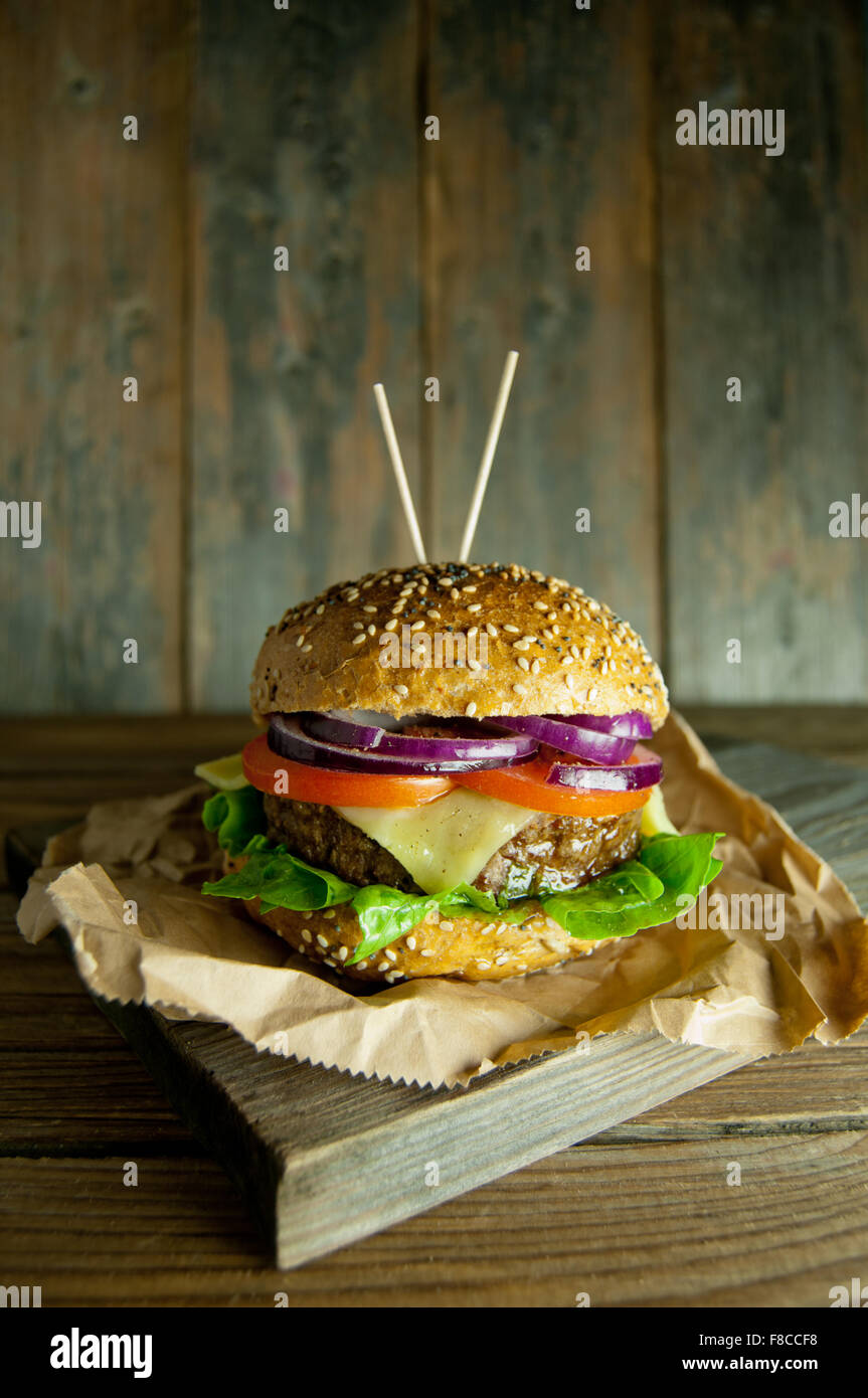 Gourmet-burger Stockfoto