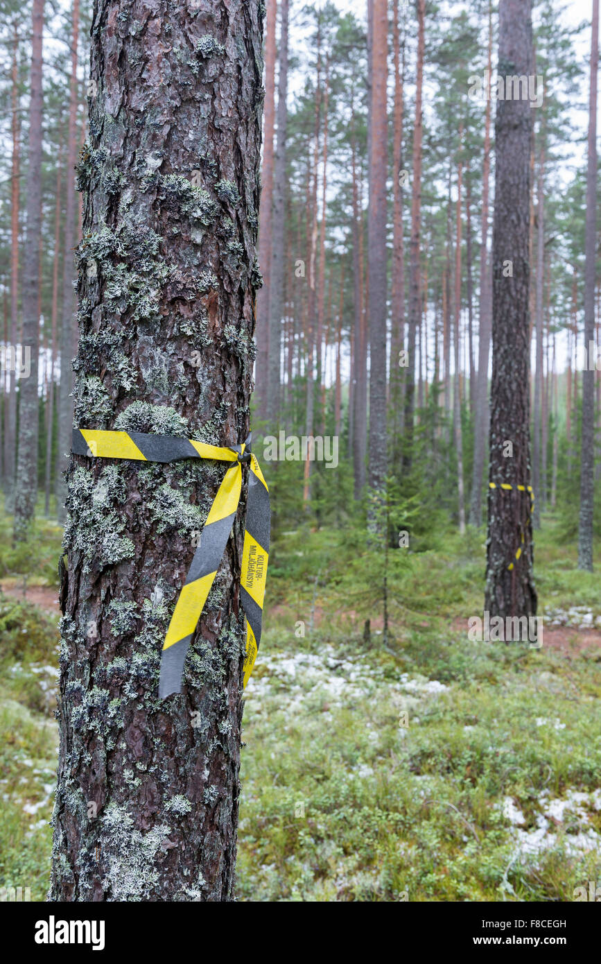 Kennzeichnung für den Naturschutz Stockfoto