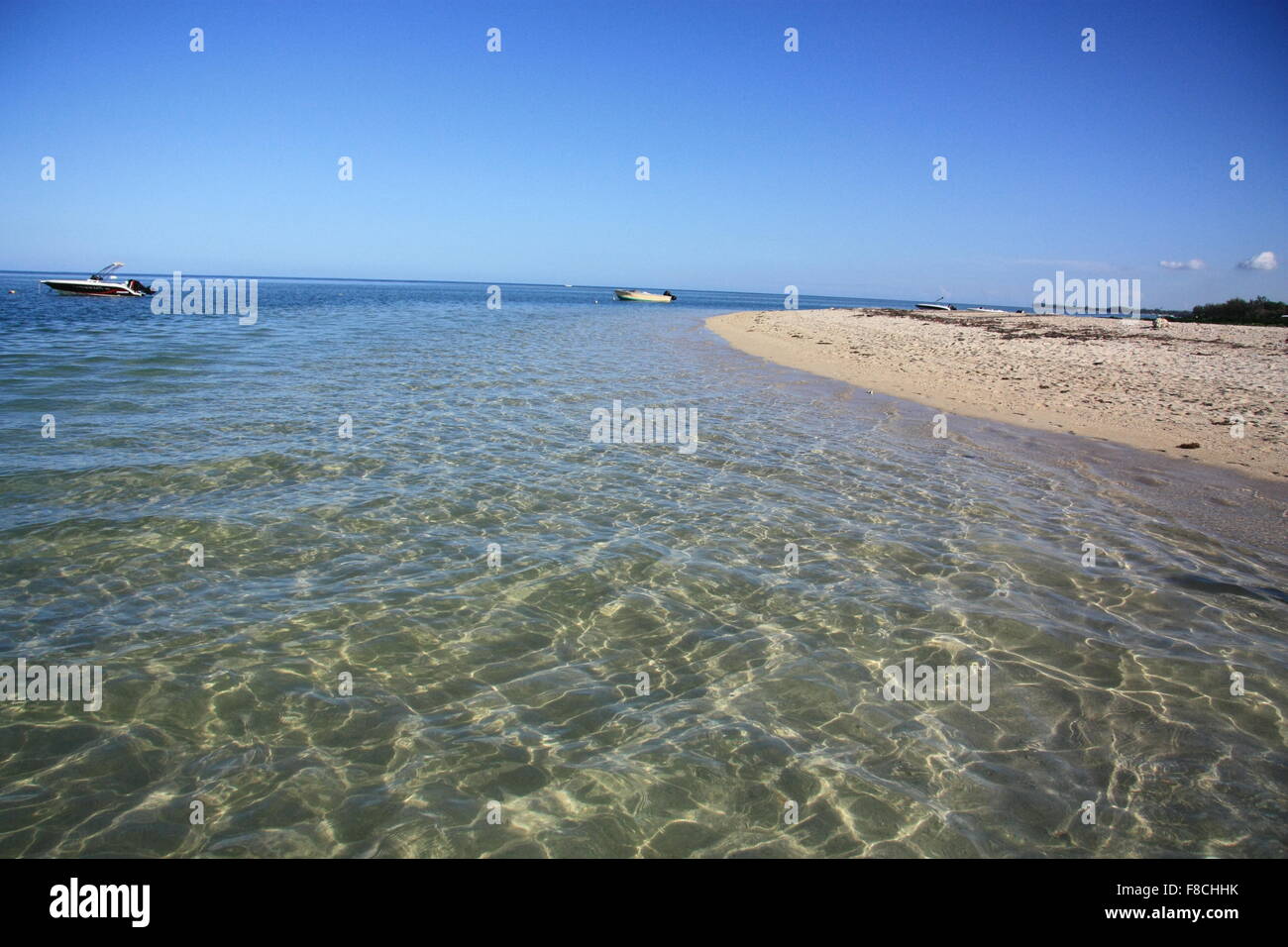 Mauritius, Indischer Ozean, Tamarin Bucht. Schöne transparente Wasser Bucht. Stockfoto