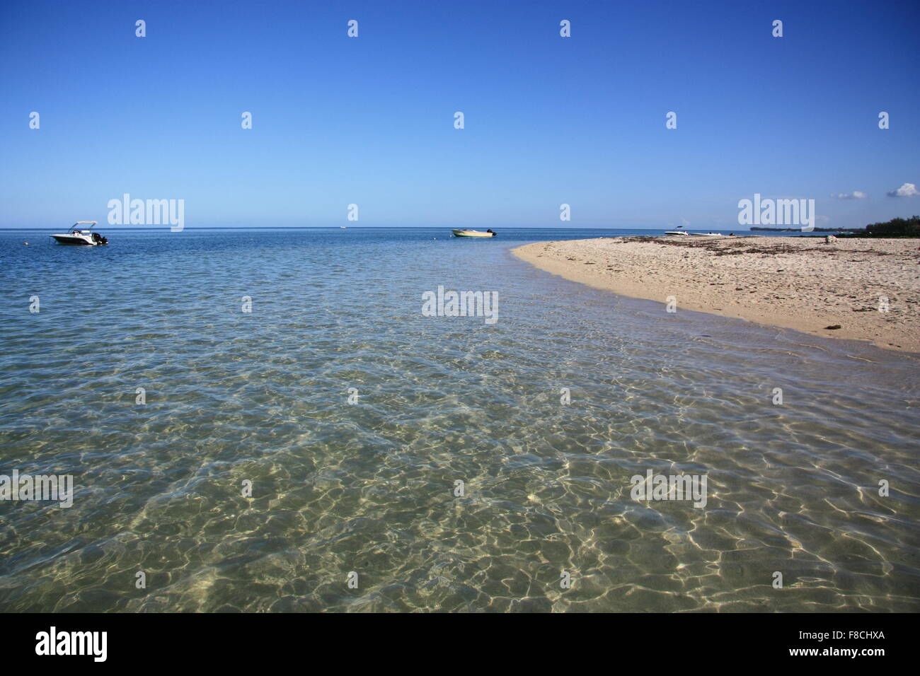 Mauritius, Indischer Ozean, Tamarin Bucht. Schöne transparente Wasser Bucht. Stockfoto