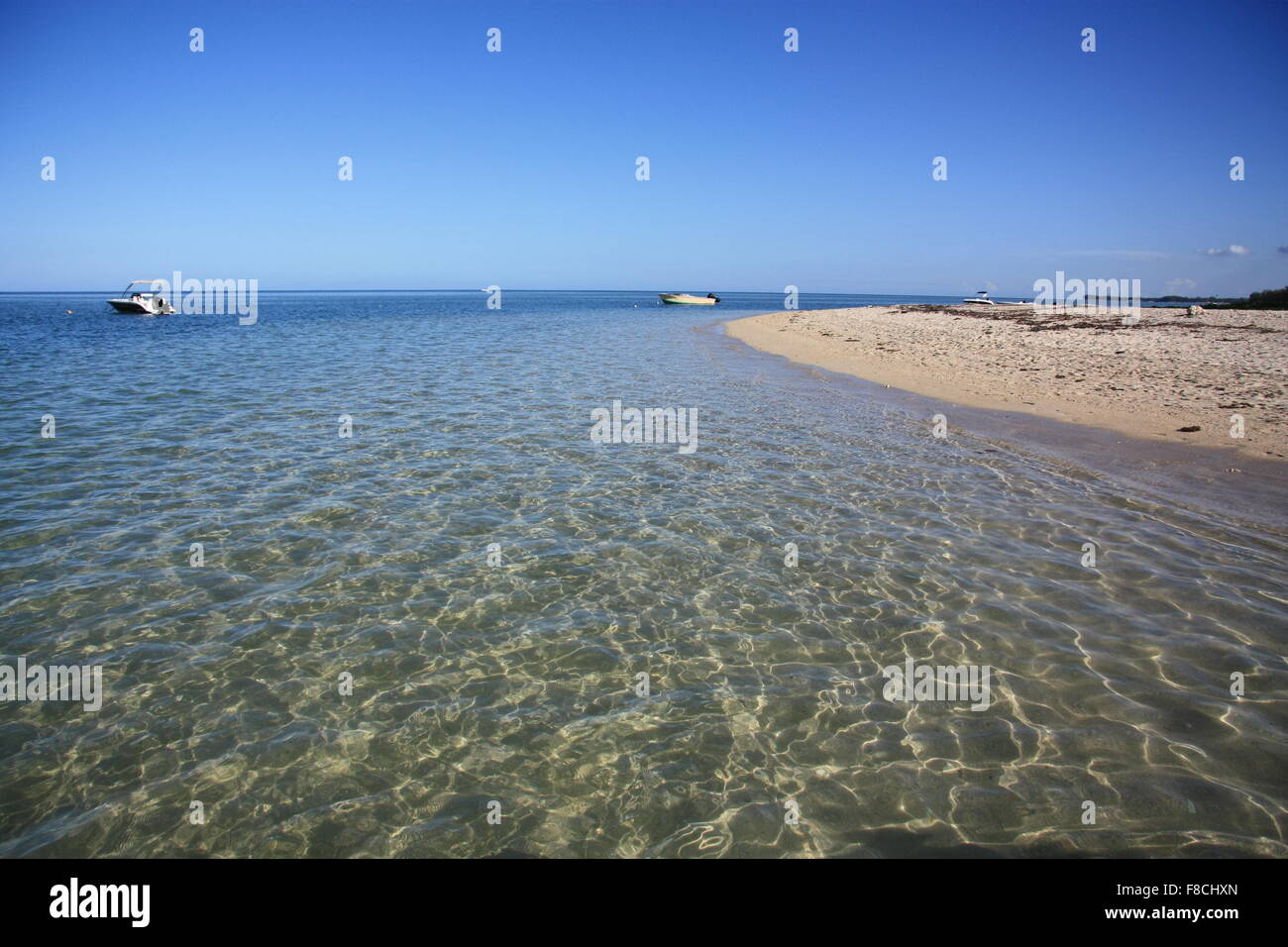 Clear Water Tamarin Bay. Stockfoto