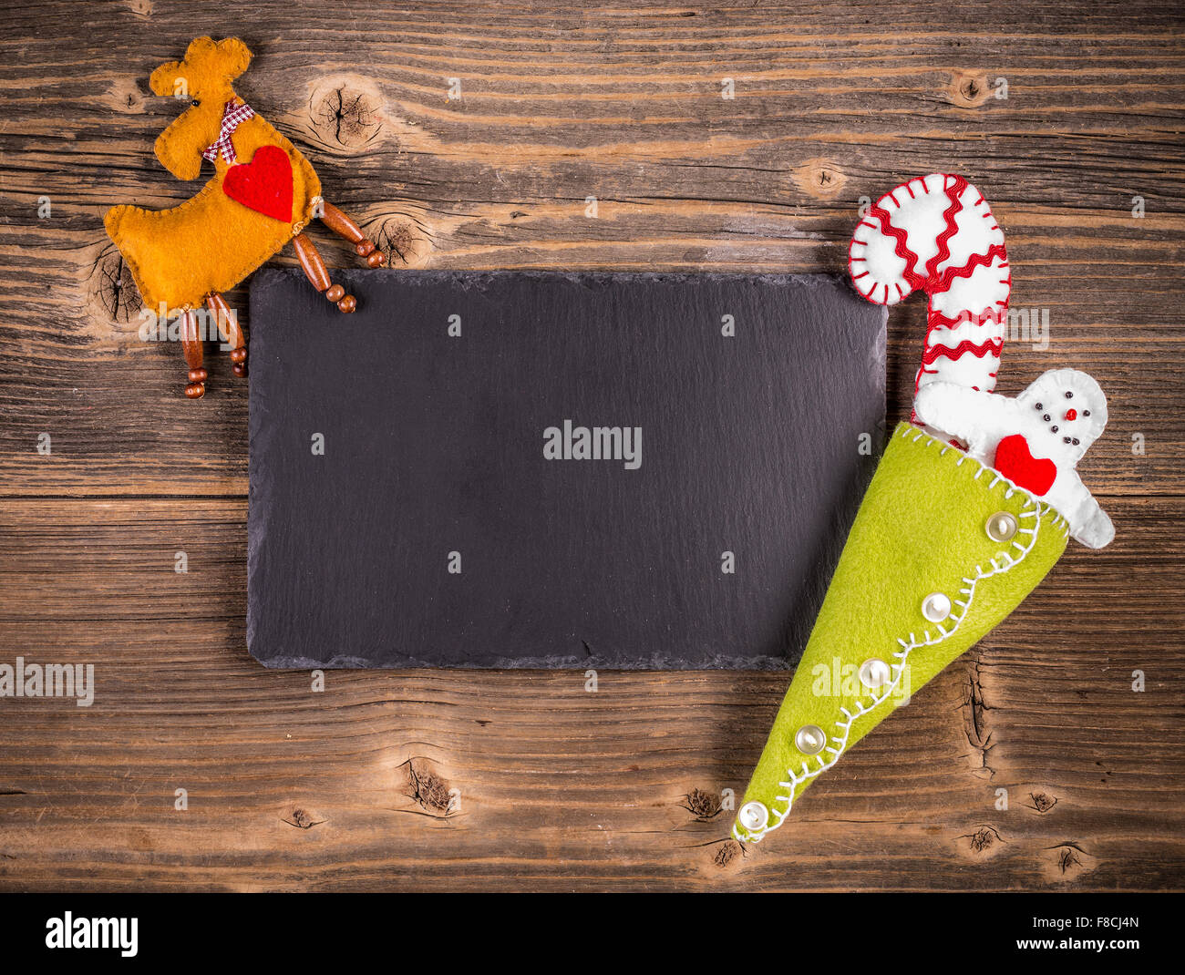 Weihnachten-Symbole mit ihren eigenen Händen, Platz für Ihren text Stockfoto