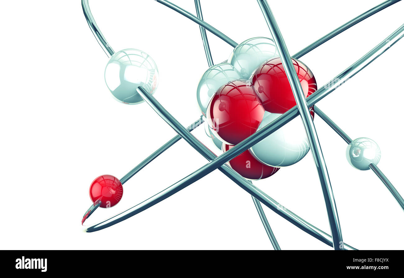 3D Atom oder Molekül, modernes design Stockfoto
