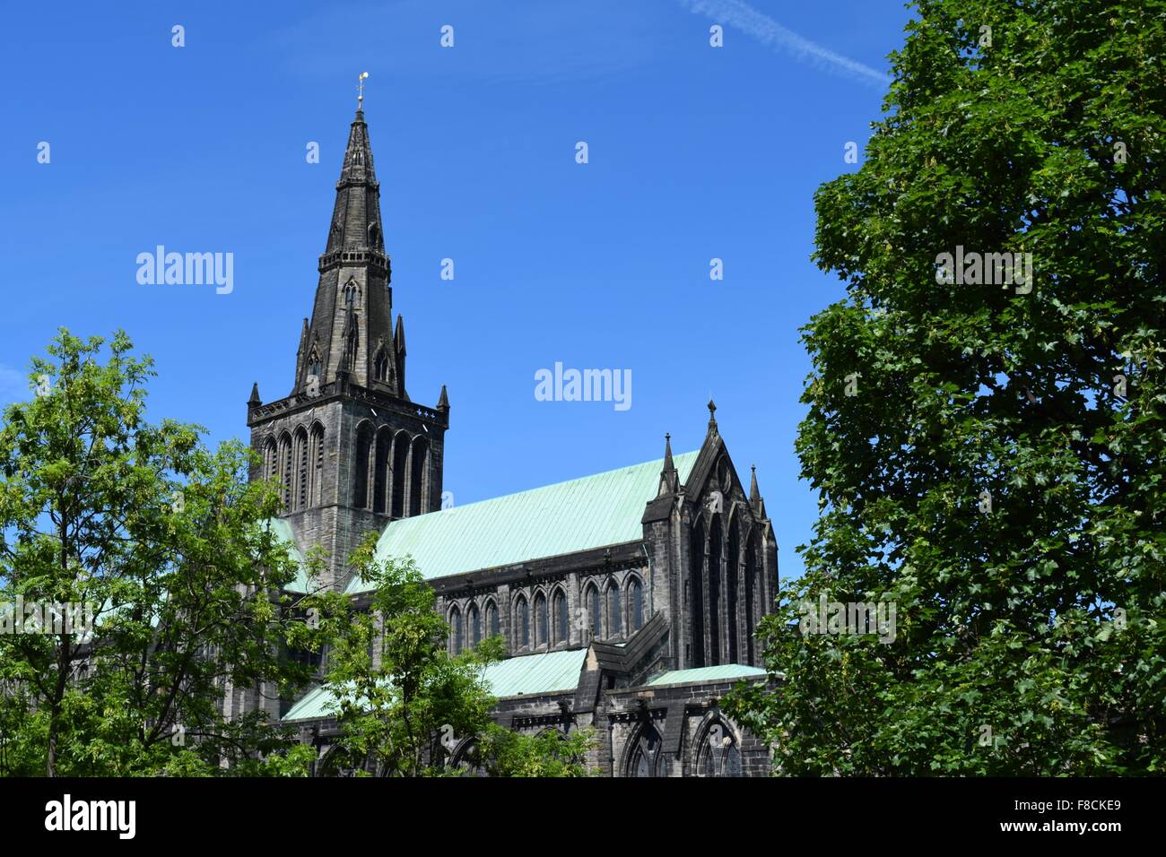 Kathedrale von Glasgow aus der Nekropole betrachtet Glasgow Stockfoto